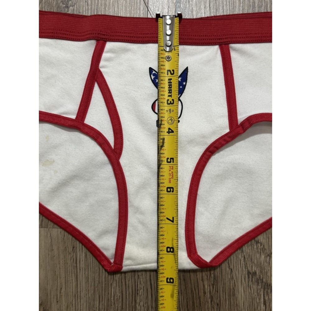 Y2K Vintage Playboy Bunny Head USA Flag Briefs Underwear Size L - Picture 10 of 15